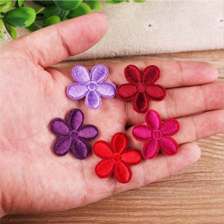 maxsin-fun-10pcs-cute-small-flower-patches-iron-on-applique-parch-kids-bags-dress-embroidery-stickers-diy-decals-decorative