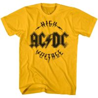 【New】ACDC High Voltage Vintage Album Cover Mens T Shirt Metal Rock Band Music Merch