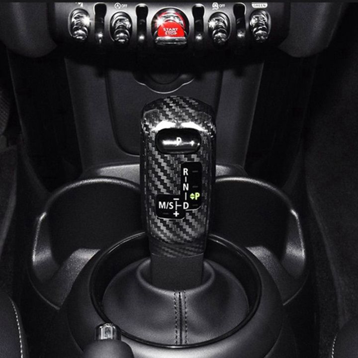 car-gear-shift-knob-cover-for-f54-f55-f56-f57-f60-2020-2023-countryman-real-carbon-fiber-sticker