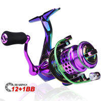 Xinpeng โลหะที่มีสีสัน Spinning Fishing Reel อัตราทดเกียร์5.2:1/5.1:1หล่อยาว Fishing Tackle สำหรับน้ำจืดน้ำเค็ม