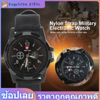 【ลดราคา】5 Electronic Watch สีอิเล็กทรอนิกส์นาฬิกาข้อมือนาฬิกาสายผ้าไนลอนนาฬิกาข้อมือลายทหาร