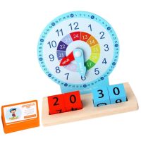 Puzzle Preschool Games 3-5 Wooden Playset Simulated Clock Creative Toddlers Time Kids Model Wooden Toys