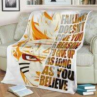 (Multi size available in stock)  Anime Narut Quotes Custom Blanket Personalized Picture Throw Blanket Gift for Family Couple Friends Dropshipping  (Free personalized design available)