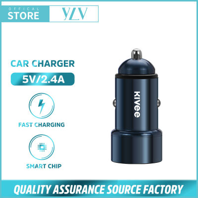 YLV Car Charger 5A รองรับชาร์จเร็ว ที่ชาร์จในรถ 2 Port USB-A ชาร์จเร็วพร้อมกันได้ถึง