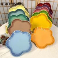 Le Creuset Flower Plate 23Cm ชุดอาหารรูปดอกไม้ al Color Macaron