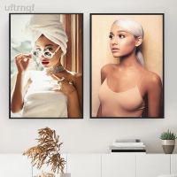 ☞Chan Ariana Grande โปสเตอร์และภาพพิมพ์นักร้องเพลงเซ็กซี่ผ้าใบวาดภาพภาพติดผนังสำหรับห้องนั่งเล่นของตกแต่งบ้านสำหรับตกแต่งวินเทจ