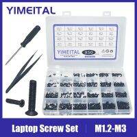 850pcs M1.2 M1.4 M1.7 M2 M2.5 M3 Countersunk Flat Head Cross Small Mini Carbon Steel Screw Set Computer Laptop Screw Kit Fasteners