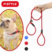 P Style Dog Leash Slip Lead Pet Leashes Traction Nylon French Bulldog Small Dogs Collar Set Walking Training Rope Supplies Stuff