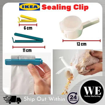 BEVARA Sealing clip, anthracite/dark yellow - IKEA