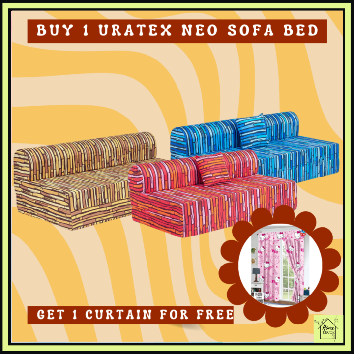 URATEX NEO SOFA BED WITH 1 PILLOW/ 6 INCHES THICK NEO SOFA BED/ NEO