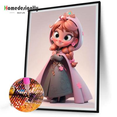 5D ศิลปะหัตถกรรมตกแต่งภาพวาดเพชรแบบเต็ม Mata Bor Persegi DIY ชุด Anna