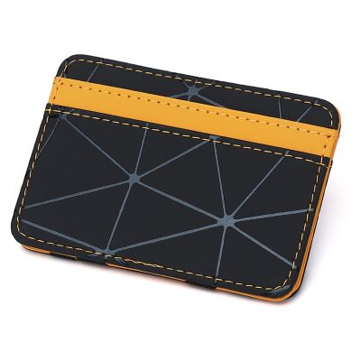 ZZOOI 2022 New Small Mens Magic Wallet Bank Credit Card Holder Cash Clip For Women Slim ID Purse 7 Colors