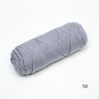 100 ± 3กรัม (120หลา) 8ply นมด้ายถักเย็บปักถักร้อยย้อมลาน่าสำหรับถักงานฝีมือตุ๊กตาหมวกเสื้อกันหนาวถักโครเชต์ QRM