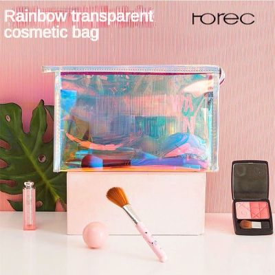 Horec PVC transparent makeup bag Travel compact portable ins small fragrance waterproof ladies toiletry bag storage bag