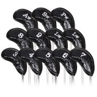 ۩✥ Golf club cover iron cover club head cover 12 pieces/set club protective cover crocodile pattern PU iron cover