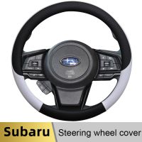 【YF】 100  DERMAY Brand Leather Car Steering Wheel Cover Anti-slip for Subaru Forester Legacy XV BRZ WRX High Quality Auto Accessories