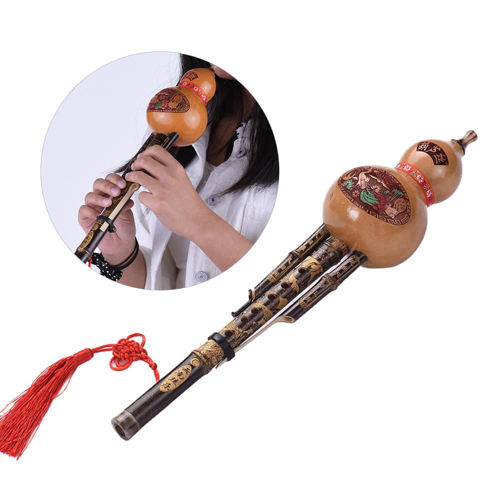 Key of F OrientalMusicSanctuary Professional Cambodian Rosewood Hulusi Chinese Curcubit Gourd Flute 