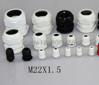 สายเคเบิล M22X1.5ต่อมไนลอนสายเคเบิลกันน้ำพลาสติกปะเก็นกันน้ำคงที่ต่อมสายเคเบิลพลาสติก100PCS