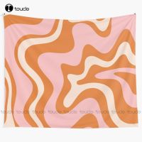 【cw】Liquid Swirl R Modern Abstract Pattern In Pink Orange Cream Tapestry Horror Tapestry Custom Decoration Wall Hanging