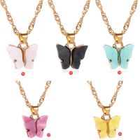 Sun Flower Simple Necklace Korean Fashion Butterfly Necklace Spring Summer Fresh Chain Accessories Metal Clavicle Chain