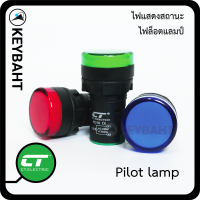 pilot lamp ไพลอตแลมป์ ไฟแสดงสถานะ สำหรับตู้คอนโทรล มอเตอร์ ปั้มน้ำ และอื่นๆ 220V สีแดง สีเขียว สีน้ำเงิน