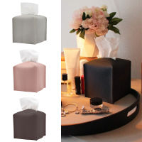 Square PU Leather tissue Holder R Paper Storage tissue Case Paper Holder Bedroom Decoration Living Room Home decord