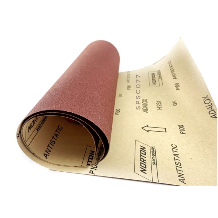 กระดาษทราย-กระดาษทรายม้วน-กระดาษทรายแดง-แบบม้วน-ตรานอร์ตัน-norton-เบอร์-100