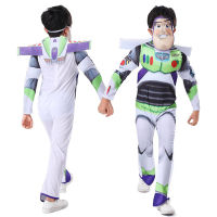 Buzz Lightyear เครื่องแต่งกายเด็ก Anime คอสเพลย์เครื่องแต่งกายเด็กบอดี้สูทกล้ามเนื้อ Jumpsuits หน้ากากชุด Halloween Party Clothes