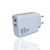 เครื่องชาร์จ Gan PD 65W ชาร์จเร็วสองพอร์ตยูเอสบี C เครื่องชาร์จติดผนังสำหรับ MacBook iPad iPhone 13 12 Pro Max 11 Samsung สมาร์โฟน Xiaomi OnePlus