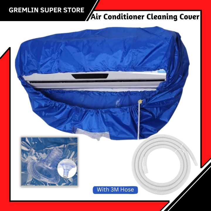 Air Conditioner Cleaning Cover + 3m Pipe 11.5HP 23HP Aircon Cleaning Bag Aircon Cleaner Tools