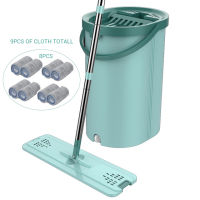 Drop Shipping Magic Microfiber Cleaning Mops Flat Squeeze Magic Automatic Home Kitchen Floor Cleaner Free Hand Mop with Bucket