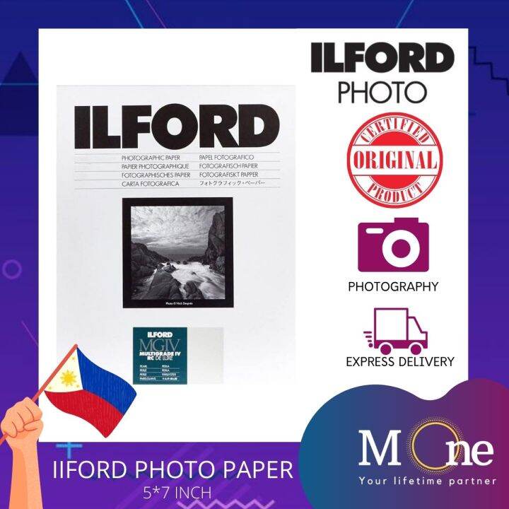 Ilford Photo Paper MULTIGRADE RC Deluxe Paper MGIV B&W Paper, Pearl ...