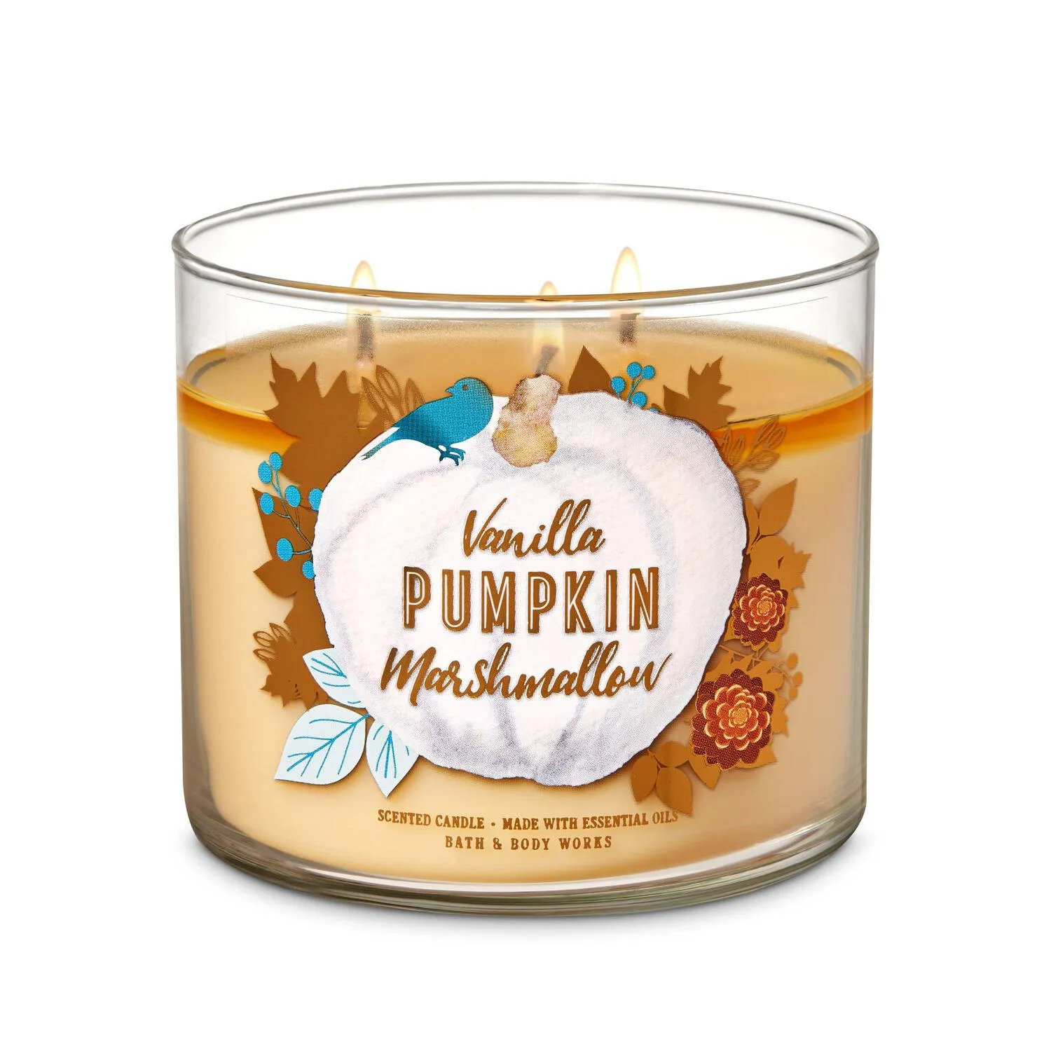 bath and body works vanilla pumpkin marshmallow candle