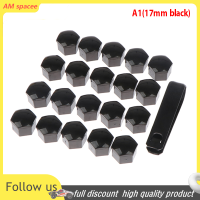 ? AM 20pcs 17/19mm WHEEL LUG NUT Center ฝาครอบ + เครื่องมือถอดชิ้นส่วนรถทั่วไป