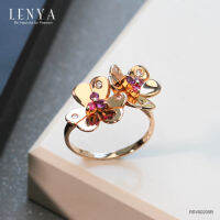 Lenya Jewelry แหวนเงินแท้ 925 ประดับอัญมณี ดีไซน์สุดคลาสิค เหมาะสำหรับสวมใส่กับเสื้อผ้าทุกชุดทุกสไตล์