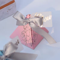 【cw】Triangular Pyramid Candy Wedding Favors and Gift Paper Packaging for Wedding Decoration Baby Shower Party Supplies ！
