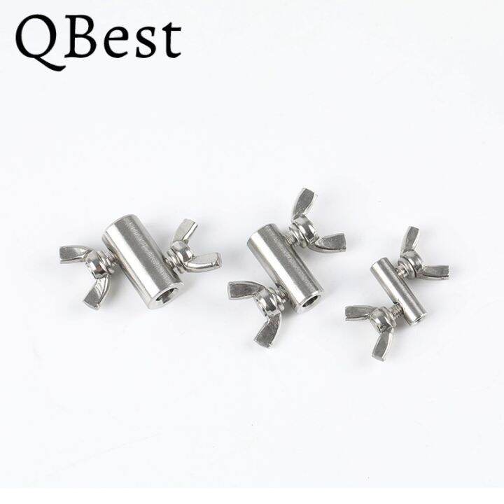 2pcs-handscrew-butterfly-wing-clamp-for-wire-rope-304-stainless-steel-clip-bolts-buckle-grub-screw-bolts-double-screws