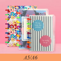 A5 Mushroom Hole Hand Book Student Diary Notebook Color Ring Discs Binding Pink Printing Wholesale Mushroom Hole Notebook