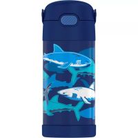 นำเข้า?? Thermos Sharks 12oz FUNtainer Water Bottle with Bail Handle - Blue