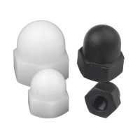 50/10pcs DIN1587 M3 M4 M5 M6 M8 M10 White or Black Nylon Cap Nuts Decorative Cover Semicircle Acorn Nut