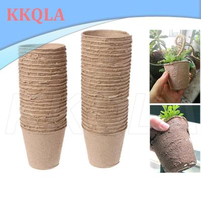 QKKQLA 50pcs Paper Pot Plant Starters Nursery Cup Kit Organic Biodegradable Eco-Friendly Home Cultivation Garden Tools