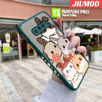 JIUMOO เคสปลอกสำหรับ Samsung Galaxy S10 4G S10 Plus S10 Lite เคสลายการ์ตูนกระต่ายบางดีไซน์ใหม่ขอบสี่เหลี่ยมด้านข้างกันกระแทกมีน้ำค้างแข็งโปร่งใสแข็งเคสมือถือปลอกซิลิโคนคลุมทั้งหมดเคสป้องกันกล้องนุ่ม