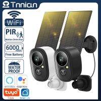 Tnian กล้อง IP แบตเตอรี่พลังงานแสงอาทิตย์ Wi-Fi 4K 8MP พร้อมแผงโซล่าไร้สาย PIR Motion กล้องรักษาความปลอดภัยสำหรับบ้านกลางแจ้งกันน้ำได้กล้อง CCTV ระบบเสียงสองทาง Tuya Smart Life APP