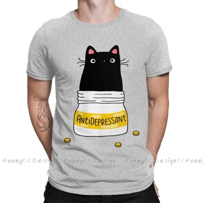 Meow Music Cat New Arrival T-Shirt Fur Antidepressant Shirt Crewneck Cotton Men Tshirt For Adults Plus Size