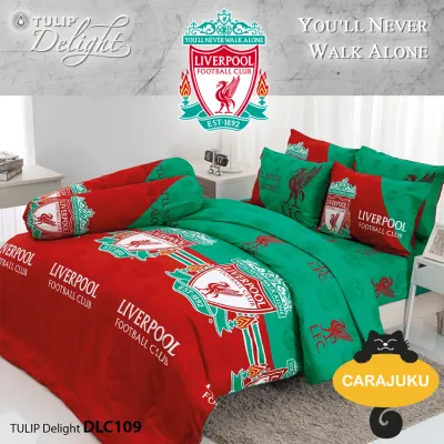 TULIP DELIGHT ผ้านวม 90 x 100 นิ้ว (ไม่รวมชุดผ้าปูที่นอน) ลิเวอร์พูล Liverpool DLC109 สีเขียว #ทิวลิป ชุดเครื่องนอน ผ้าห่มนวม ผ้าห่ม หงส์แดง ลิเวอร์