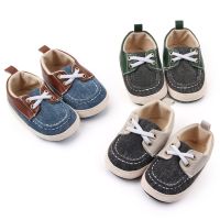 COD SDFERTGRTYTYUYU 0-18M Baby Boys Canvas Sneakers Infant Lace-up Soft Sole Shallow Shoes Toddler Prewalker Newborn Crib Shoes