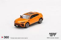 MINI GT 1:64 Lambo Urus Arancio Borealis สีส้ม LHD โมเดลรถเหล็ก