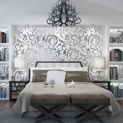 Non woven 3D Wallpaper European hook flower background wall bedroom living room hotel wallpaper wall papers home decor U61