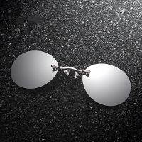 Rimless Driver Goggles Vintage Brand Mini Round Sun Glasses Fashion Clip On Nose Sunglasses Men Hacker Empire Matrix UV400 Goggles