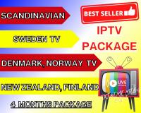 IPTV Package 4 Months, รับชมทีวีออนไลน์ SWEDEN, NORWAY, NEW ZEALAND, DENMARK,FINLAND, ภาพยนตร์, ซีรี่ย์, ข่าว, กีฬา, และอื่นๆอีกมากมาย ภาพนิ่ง สัญญาณ ดี ภาพคมชัด Full HD, 4K